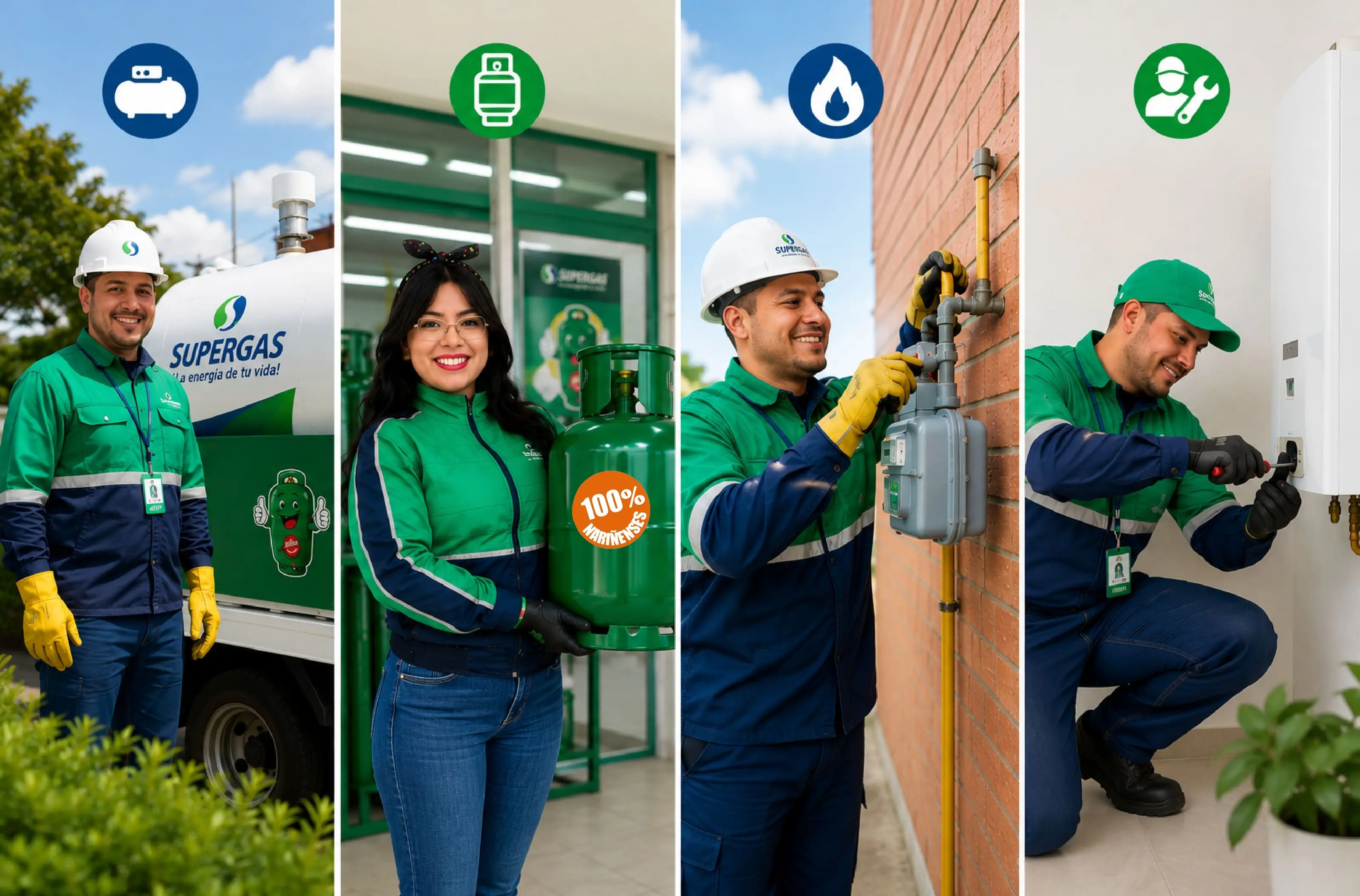 Servicios de gas GLP, cilindros y tanques estacionarios en Nariño